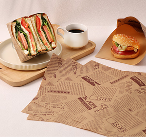 Papel de embalaje de <span class=keywords><strong>hamburguesa</strong></span> impreso en palo, a prueba de reasificación, isposable - Product Image 3
