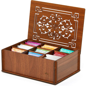 High Quality Wooden And Environmentally Friendly Multi-functional Tea Box Multi Grid Customized Printing Tea Box