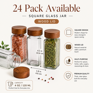 <span class=keywords><strong>Barattoli</strong></span> <span class=keywords><strong>in</strong></span> <span class=keywords><strong>Vetro</strong></span> Quadrati Vuoti per Candele con Coperchio <span class=keywords><strong>in</strong></span> Legno di Acacia, Supporto per Piccoli Lotti, Etichetta Personalizzabile, Contenitori per <span class=keywords><strong>Cucina</strong></span> - Product Image 3