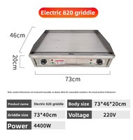 Plaque de cuisson électrique professionnelle SURRI, gril plat en acier inoxydable, plaque de cuisson Teppanyaki, puissance précise de 1000 à 3000 W
