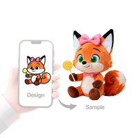 Jouets en peluche personnalisés mignons de koala et de renard de dessin animé avec rembourrage en coton PP, soulagement du stress, tailles personnalisées - Collection Aventure dans la forêt tropicale