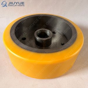 Roue de charge 355x135-6 en PU avec roulements à billes/à rouleaux pour chariot élévateur à bras Jungheinrich ETV320/ETV325, pièces de rechange, 6 trous de boulons, nouvelle <span class=keywords><strong>jante</strong></span> en acier - Product Image 4