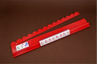 Support à Mahjong en Acrylique à Bord Ondulé Festonné, Support Premium pour Tuiles Solides pour Mahjong Américain et Domino