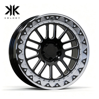 Nouvelles jantes en alliage d'aluminium forgé Beadlock 6061 T6, lèvre polie noire, 10 rayons, 17-22 pouces, personnalisées pour SUV tout-terrain