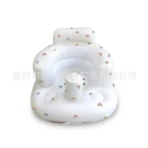 Inflatable Baby <b>Bath</b> Seat White 0-12 Months Toilet Use Multifunctional Child Bathing <b>Support</b> - Product Image 5