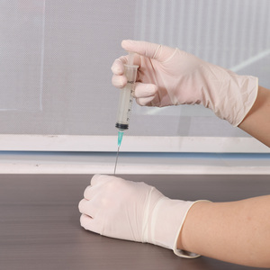 ถุงมือยางลาเท็กซ์แบบใช้แล้วทิ้ง ไม่มีแป้ง หนา 5 มิล ยาว 24 ซม. ขอบตัดเรียบ ผลิตในมาเลเซีย - Product Image 3