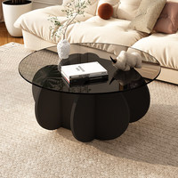 Table basse en verre trempé de style moderne minimaliste et contemporain pour salon, bureau à domicile ou école