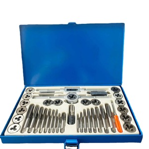 Jeu de tarauds et filières 40 pièces, norme impériale, en acier au carbone pour le filetage des métaux - Product Image 1
