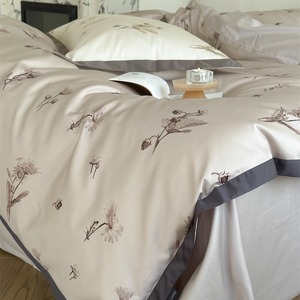 Parure de lit florale en pur coton à fibres longues 100 fils/cm² pour lit de 1,8 m – Usage domestique - Product Image 4