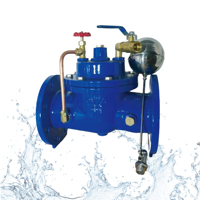 Vanne à flotteur d'angle TG 100X PN16 DN50-DN200 à diaphragme en acier inoxydable 304, pilote en cuivre, époxy bleu, pour réservoir d'eau, garantie 1 an