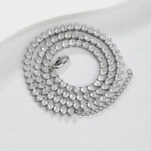 <span class=keywords><strong>Collana</strong></span> a Catena <span class=keywords><strong>Tennis</strong></span> in Acciaio Inox 316 Personalizzabile con <span class=keywords><strong>Cuore</strong></span> in Zirconia Cubica 5A, Gioielli Trendy per Donne, Accessori Regalo - Product Image 6