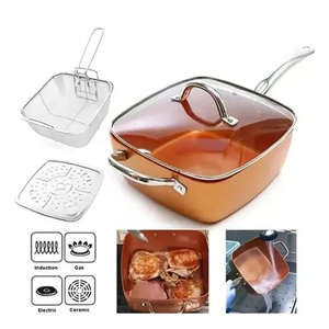 Modern <b>Ceramic</b> Marble Coated 6-Piece Pot <b>Pan</b> Glass Lids Bakelite Handles Non-Stick Aluminum Gas Induction Ready Cookware Set - Product Image 4