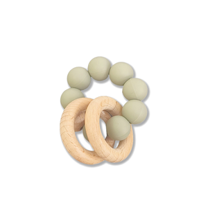 Jouet <span class=keywords><strong>de</strong></span> <span class=keywords><strong>dentition</strong></span> pour bébé, perles en silicone souple, bracelet <span class=keywords><strong>de</strong></span> <span class=keywords><strong>dentition</strong></span> sans BPA, <span class=keywords><strong>anneau</strong></span> <span class=keywords><strong>de</strong></span> <span class=keywords><strong>dentition</strong></span> rond en bois <span class=keywords><strong>de</strong></span> hêtre naturel pour nouveau-né - Product Image 5