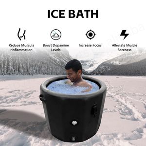 อ่างอาบน้ำทำน้ำแข็งเป่าลมแบบพับได้ dwf + วัสดุพีวีซีใช้ในร่ม/กลางแจ้ง1-2คนสำหรับทุกเพศการบำบัดแบบกระโดดเย็นว่ายน้ำ - Product Image 2