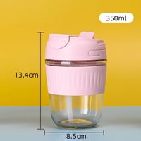 Bouteille d'eau en verre personnalisable avec motifs mignons