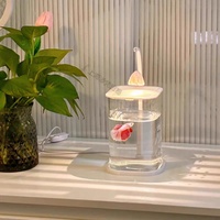 Équipement d'aquarium, aquarium en acrylique polyvalent pour betta, avec éclairage LED, aquarium pour betta, aquarium pour poissons ornementaux