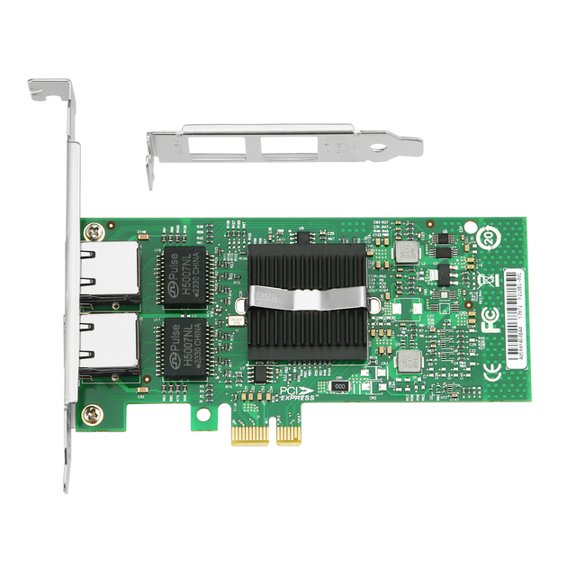 Intel 82576-T2 Dual-port PCI-E X1 Gigabit Ethernet Network Card 10/100/1000Mbps LAN Adapter Controller Wired NIC Server External