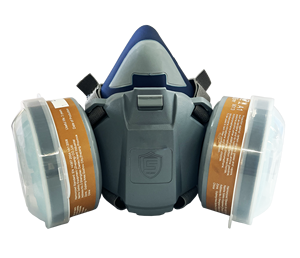 CE Approved Half <b>Face</b> Respirator Dustproof Lightweight Reusable Washable Dual Acid Gas Filter Cartridge Anti-Fog Silicone Mask - Product Image 3