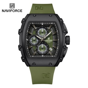 Montre à quartz pour homme NAVIFORCE NF8070, sportive, étanche, cadran en alliage de forme tonneau, décontractée, pour couple, lumineuse - Product Image 1
