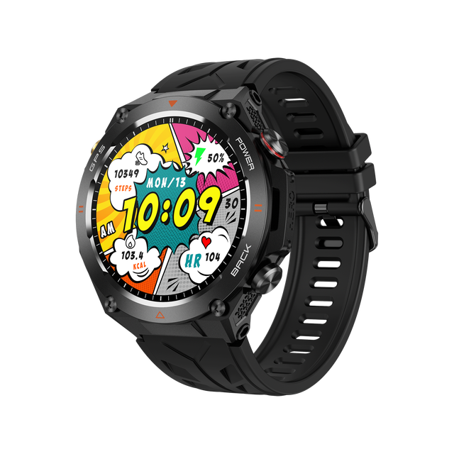 Reloj Inteligente AI Voice Assistant KC82  Heart Rate Tracker IP68 Waterproof Smart Watches for Men GPS Smartwatch