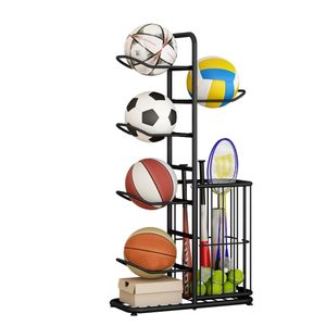 Panier de rangement pour équipement sportif Support de rangement pour balles Support pour raquettes de tennis - Product Image 1