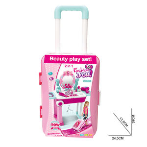 Ensemble de maquillage et de <span class=keywords><strong>coiffeuse</strong></span> pour filles 2 en 1, <span class=keywords><strong>valise</strong></span> à roulettes avec lumière et son, ensemble de beauté - Product Image 6