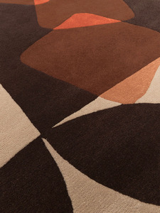 Tapis élégants tuftés à la main en laine de Nouvelle-Zélande avec un design géométrique abstrait moderne pour une décoration intérieure haut de gamme - Product Image 4