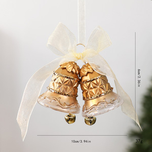 Adorno Colgante Acrílico con Diseño de Copo de Nieve y Árbol de Navidad, Degradado Semitransparente Dorado, para Decoración Navideña del Hogar y Ventanas - Product Image 2