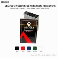 Cartas de Póker con Diseño de Aladino y Shisha, Estilo Alemán, B D K, Negras y Rojas, con Logotipo Personalizado OEM/ODM, Tema de Hookah, Papel Ecológico, Regalo
