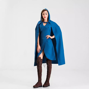 <span class=keywords><strong>Disfraz</strong></span> Estilo Targaryen <span class=keywords><strong>para</strong></span> <span class=keywords><strong>Mujer</strong></span> - Capa de Piel Sintética y Peluca Trenzada <span class=keywords><strong>Rubia</strong></span>, Conjunto Inspirado en Juego de Tronos <span class=keywords><strong>para</strong></span> Halloween - Product Image 2