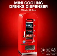 Mini-frigobar commercial avec porte en verre, logo OEM, Red Bull, Monster, Coca-Cola, à vendre