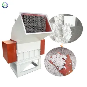 Multifunctional Waste Sponge Crusher White Foam Lump Scrap Plastic Crusher Machine Foam Shredder Eps Lump Recycling Machine