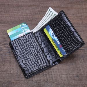 Porte-cartes K01 pour hommes, portefeuilles vintage noirs, petit porte-monnaie en cuir fin, mini portefeuilles - Product Image 6