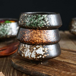 Tazón de Cerámica Creativo Pintado a Mano para Ensaladas, Tazón para Fideos Lamian, para el Hogar o Restaurantes, con Platos - Product Image 3