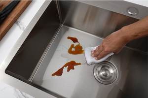 Fregadero de Cocina de Acero Inoxidable SUS304 Cepillado Original, Cuenco Único Grande, Compatible con Inspección - Product Image 6