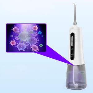 <span class=keywords><strong>Hydropulseur</strong></span> buccal électrique portable sans fil étanche avec réservoir de 300 ml, 4 modes et lumière UVC - Product Image 1