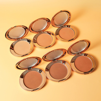 Maquillage végétalien personnalisé poudre pour le visage fond de teint correcteur longue durée maquillage mat réglage poudre compacte pressée