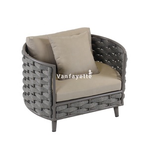 Patio trasero al aire libre <span class=keywords><strong>Cora</strong></span> 3 plazas jardín 4 piezas cuerda tejida al aire libre sofá seccional conjunto - Product Image 1