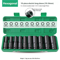 10/15/20 pièces ensemble clé à chocs à main douilles profondes pour réparation de voiture étendu Cr-V Kits de douilles à manchon hexagonal OEM