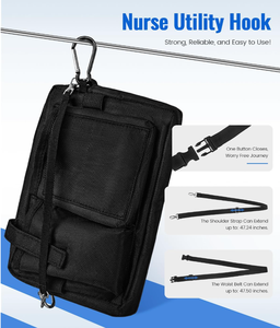 Riñonera para Enfermeras - Diseño de <span class=keywords><strong>Doble</strong></span> Costura, 7 Bolsillos, Riñonera para Enfermeras, Convertible en Bolso de Cintura/Hombro - Product Image 4