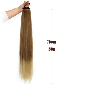 Extensiones <span class=keywords><strong>de</strong></span> <span class=keywords><strong>Cabello</strong></span> <span class=keywords><strong>de</strong></span> Fibra Sintética <span class=keywords><strong>de</strong></span> Alta Temperatura <span class=keywords><strong>de</strong></span> 70 cm, Largas, Lisas, Elásticas, Simulación Natural, Cola <span class=keywords><strong>de</strong></span> Caballo con Clip, Postizo para <span class=keywords><strong>Mujer</strong></span>, Color Blanco - Product Image 3