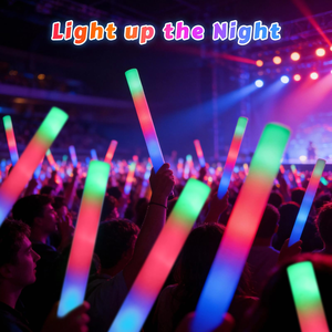 <b>Led</b> Foam <b>Bar</b> Glow in the Dark <b>Light</b>-Up Foam Sticks <b>LED</b> Soft Batons Rave Glow Wands Flashing Tube Concert for Party - Product Image 3