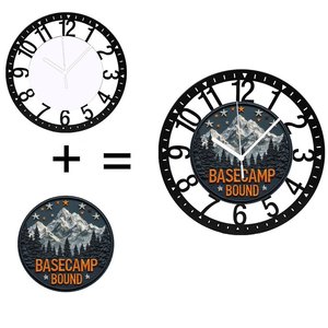 Reloj redondo de hierro de 25 cm diseñado como un letrero de restaurante con la inscripción "<span class=keywords><strong>Abierto</strong></span> <span class=keywords><strong>las</strong></span> <span class=keywords><strong>24</strong></span> <span class=keywords><strong>horas</strong></span>" - Product Image 1