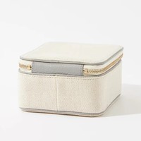 Petite boîte à bijoux en toile avec fermeture éclair pour sublimation, vente en gros d'accessoires, collier, boucles d'oreilles, bracelet, bague, avec sac