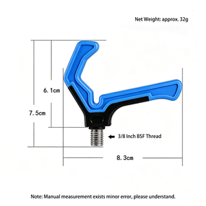 <strong>L</strong>-<strong>Shape</strong> Rod Rest Head Fishing Rod Holder Feeder <strong>Rig</strong> Head Long-cast Rod Holder Fork Accessory 3/8-inch Imperial Thread - Product Image 4