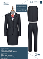 Costumes professionnels sur mesure pour femmes : tenues d'hôtellerie, d'hôtesse de l'air et de personnel de bord.