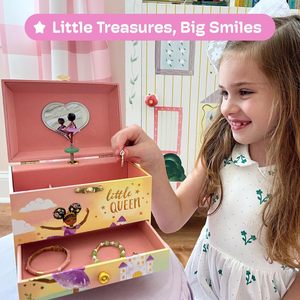 Caja <span class=keywords><strong>de</strong></span> Música y Joyero Jakos para Niñas, 2 Cajones, Diseño Lindo <span class=keywords><strong>de</strong></span> Pequeña Reina Bailarina, <span class=keywords><strong>Lago</strong></span> <span class=keywords><strong>de</strong></span> <span class=keywords><strong>los</strong></span> <span class=keywords><strong>Cisnes</strong></span>, Rosa, 6.75x5.25x6 Pulgadas - Product Image 5