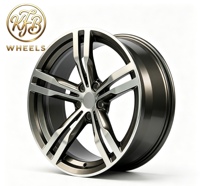 KFB 20x8.5 20x9.5 PCD 5x112 Binek Otomobil Jantları, Sedan ve Coupe Uygulamaları için Çift 5 Kollu Dövme Alaşım Jantlar