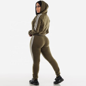 PIHA SPORTS Womens Stylish Customize Made Polyester/Cotton Tracksuit Hoodies Pants <b>Set</b> <b>Lounge</b> Wear Sport Suit 6-14 <b>Plus</b> <b>Size</b> - Product Image 2