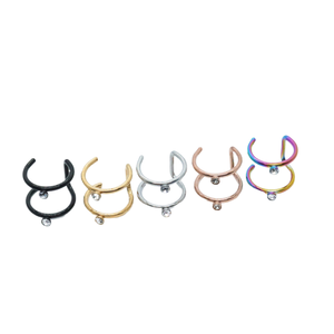Venta al por Mayor de Clips para Orejas en Forma de C, Tachuelas y Anillos de Acero Inoxidable Electrochapado para Hombres y Mujeres, <span class=keywords><strong>Suita</strong></span> - Product Image 1